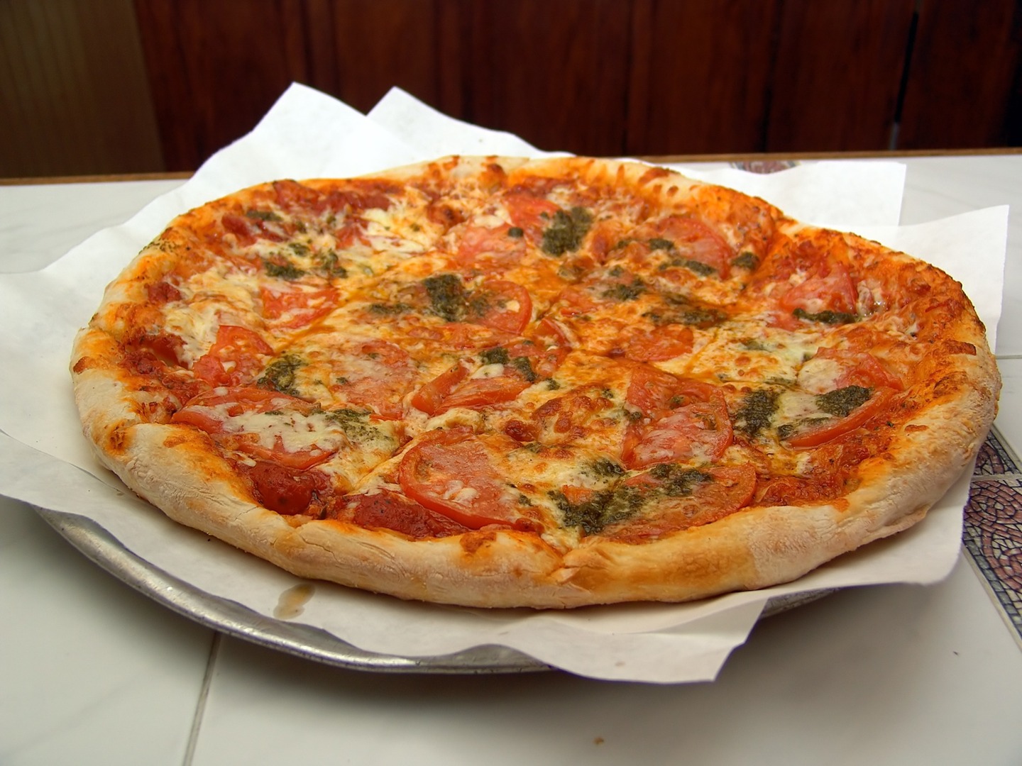 Fresh Margherita pizza made at The Mill